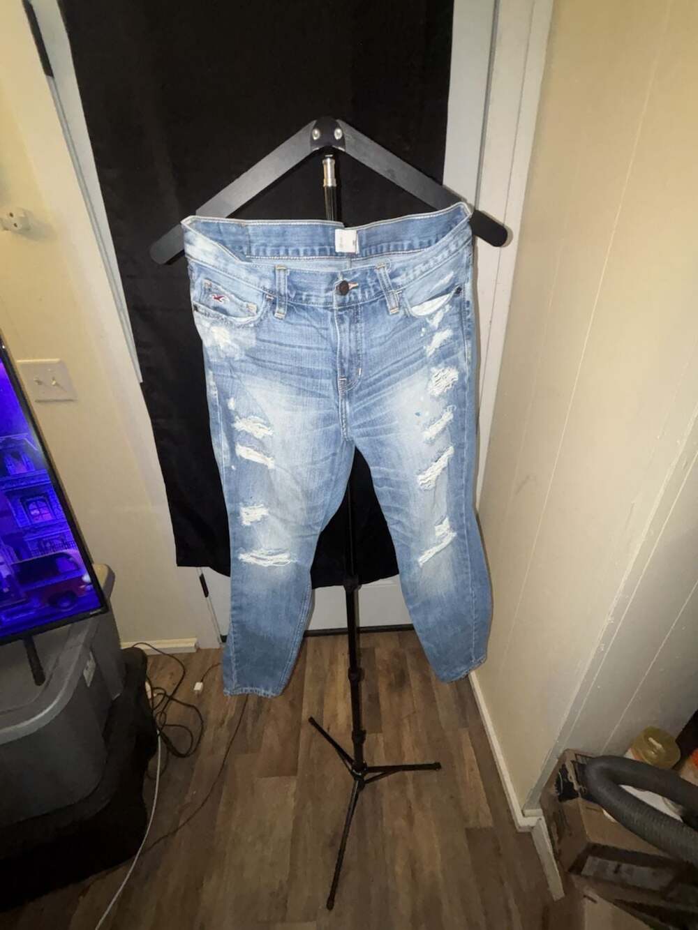 Hollister Distressed Ripped Skinny Jeans Size 5 W27